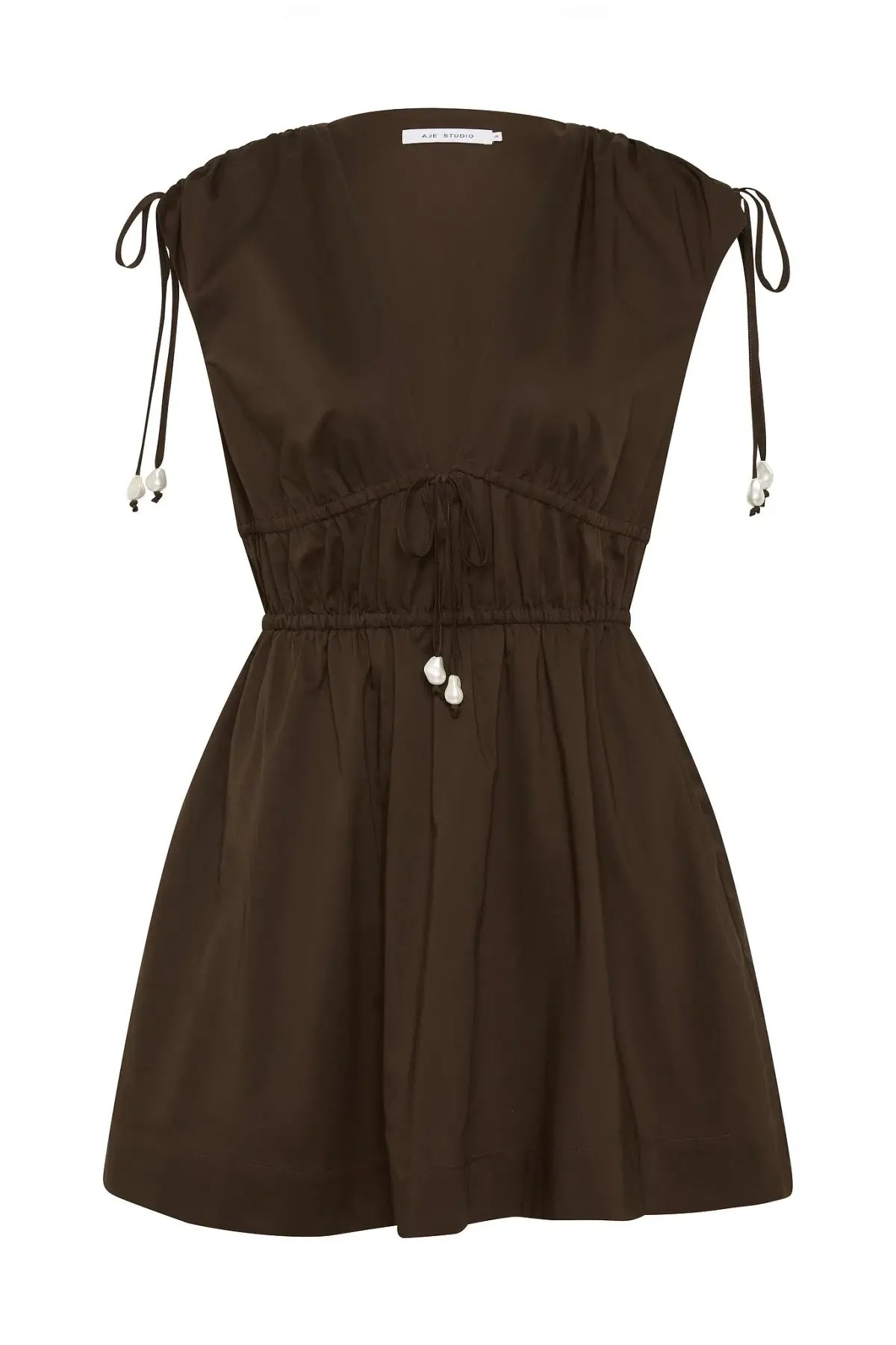 Aje Studio Marley Mini Dress Chocolate Size 8 photo 4