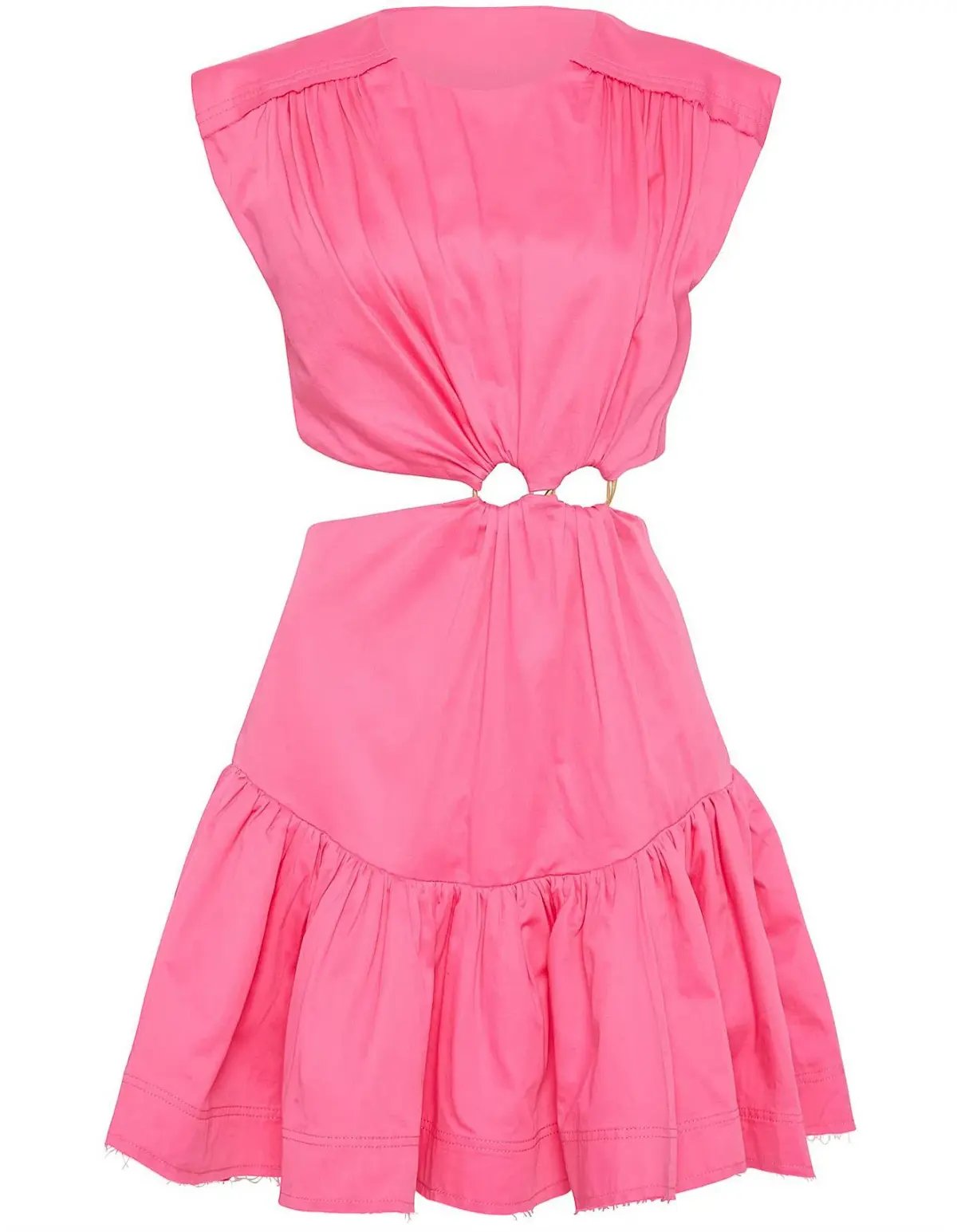 Aje Solstice Cut Out Ring Flip Mini Dress Pink Size 16 photo 5