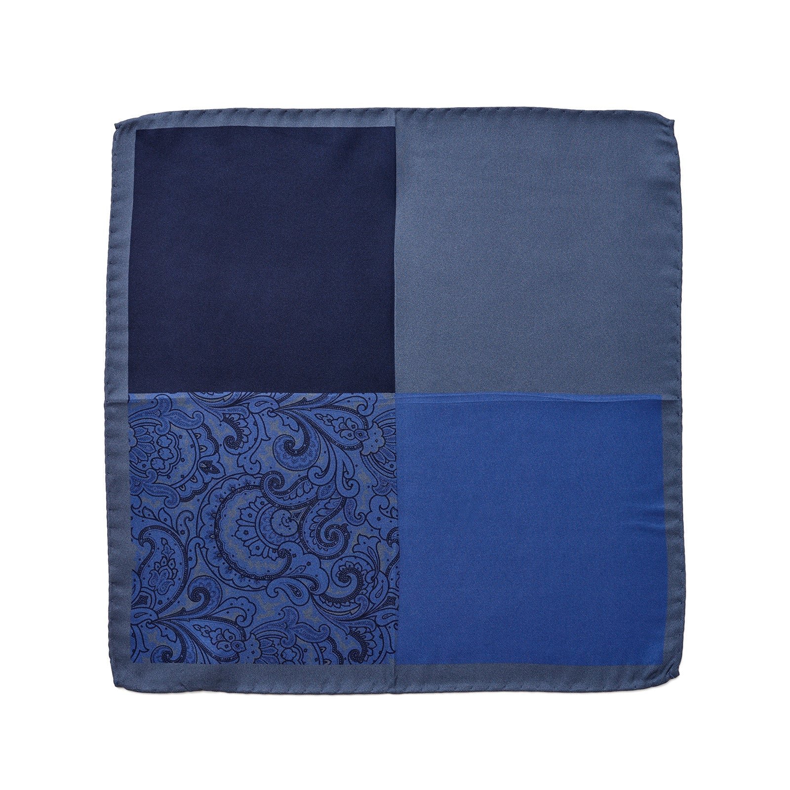 Joe Black Navy Paisley 4 Fold Pocket Square photo 4