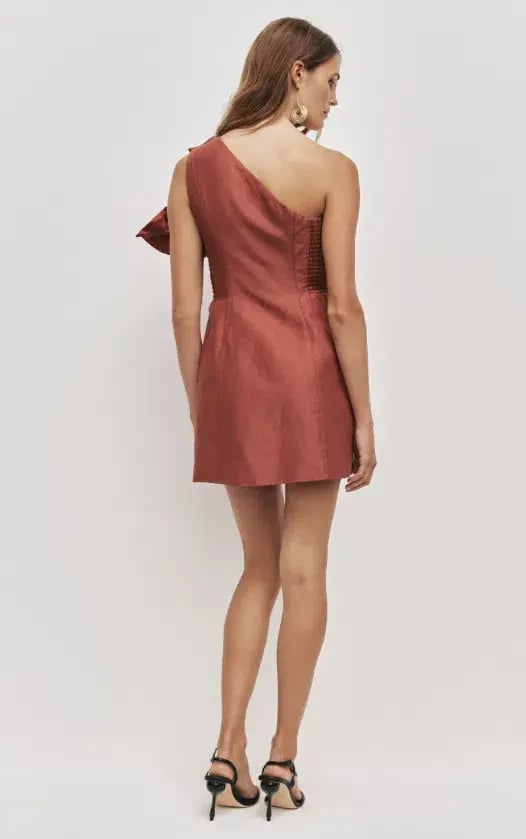 AJE Isla Mini Dress Rust Size 8 photo 2