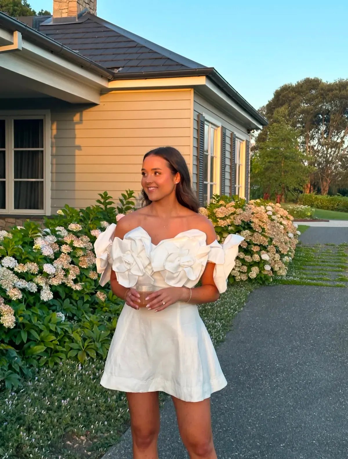 Aje Etta Mini Dress Ivory Size AU 10 photo 3