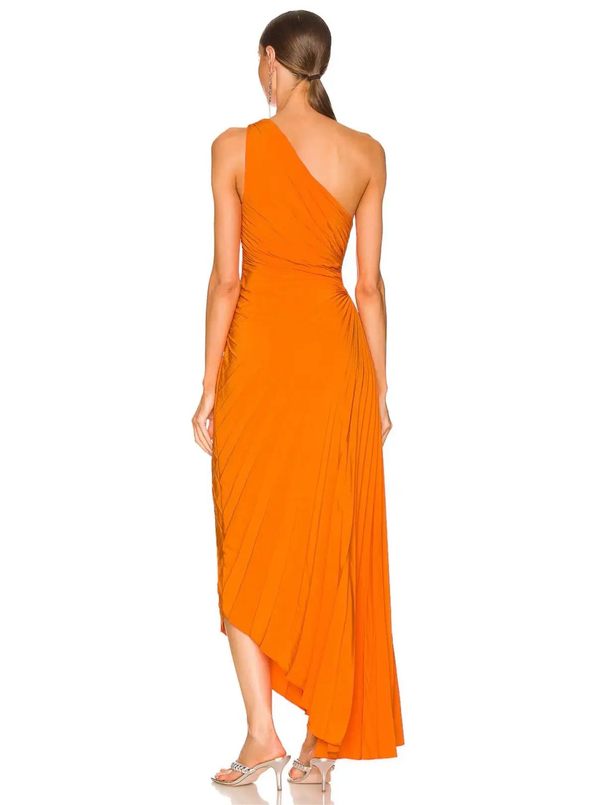 ALC Delfina Midi Dress Citrus Orange Size 2 / AU 8 photo 2
