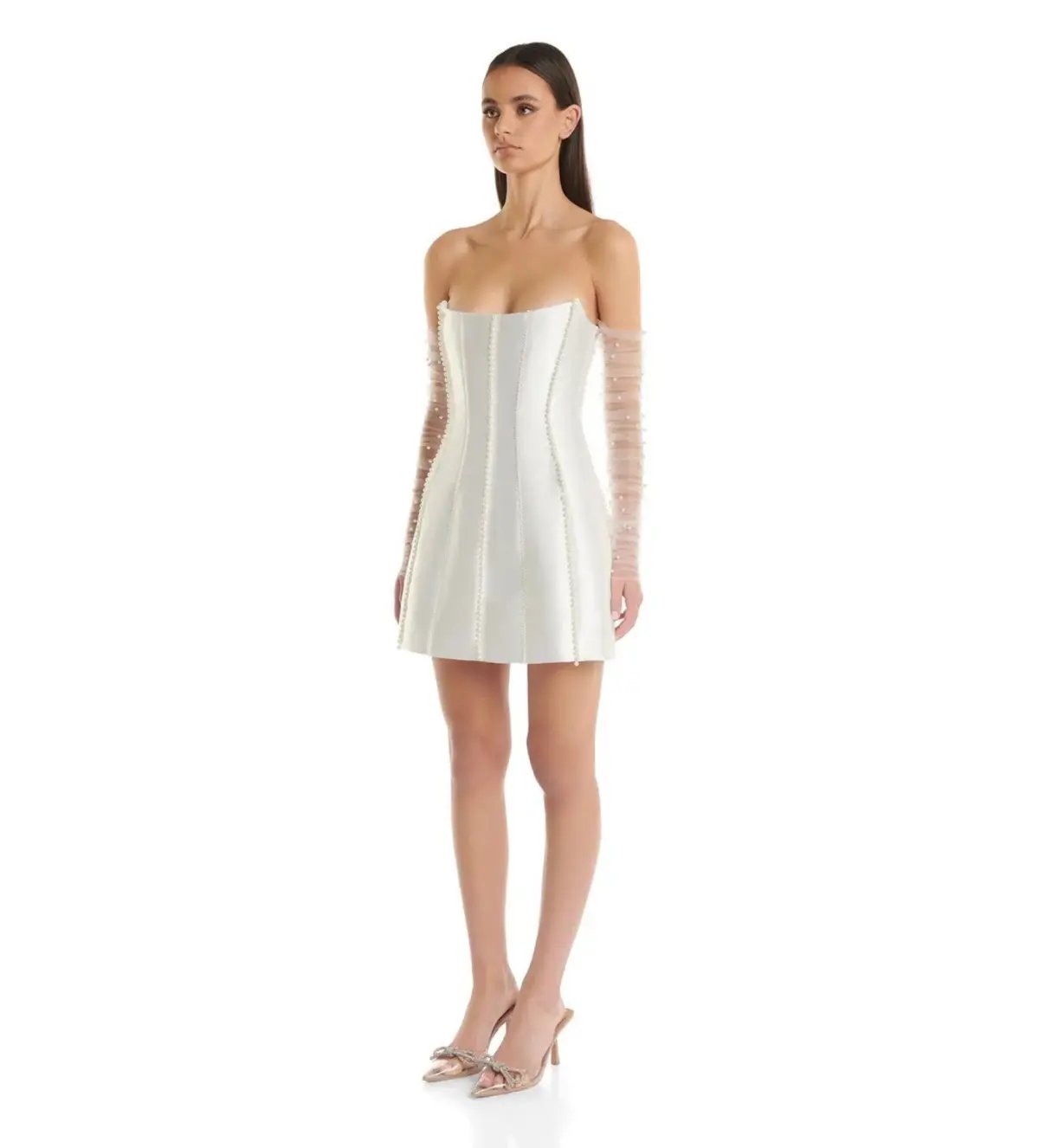 Eliya The Label Kayla Mini Dress White Size AU 10 photo 3