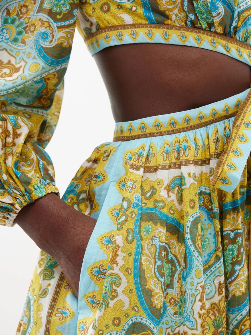 Zimmermann Halcyon Tie Front Midi Dress photo 4