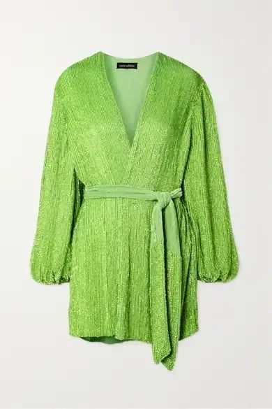 Retrofete Gabrielle Sequin Robe Lime Green Size AU 8 photo 3