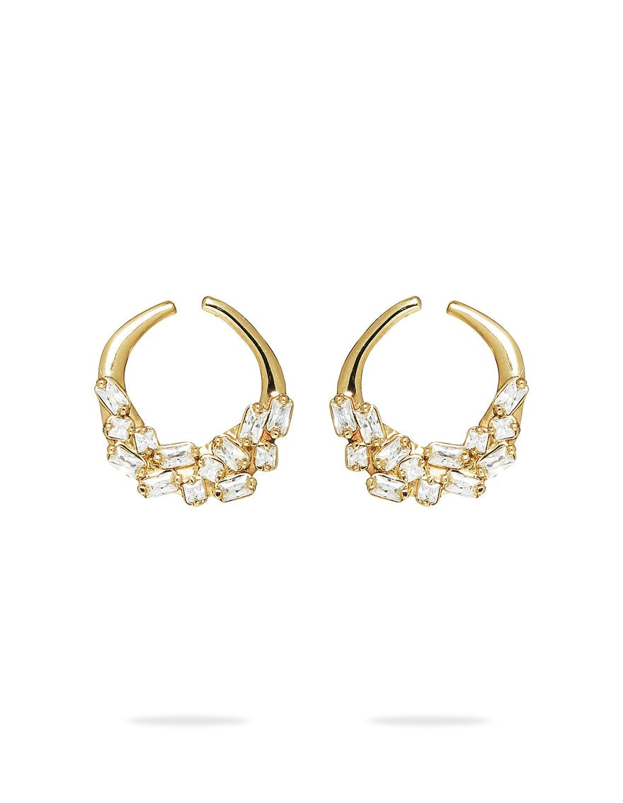 Aje Conception Hoop Earrings | Gold photo 3