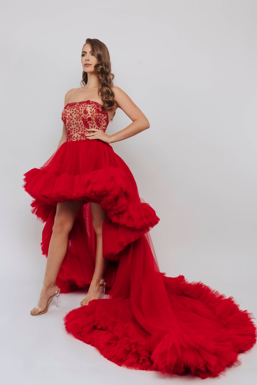 ARABELLA MINI DRESS RED photo 5