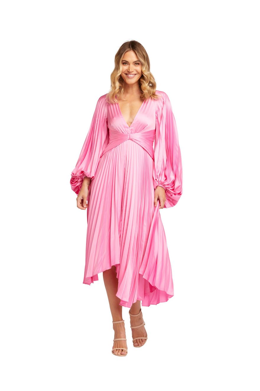 Acler Palms Midi Dress - Confetti Pink photo 4