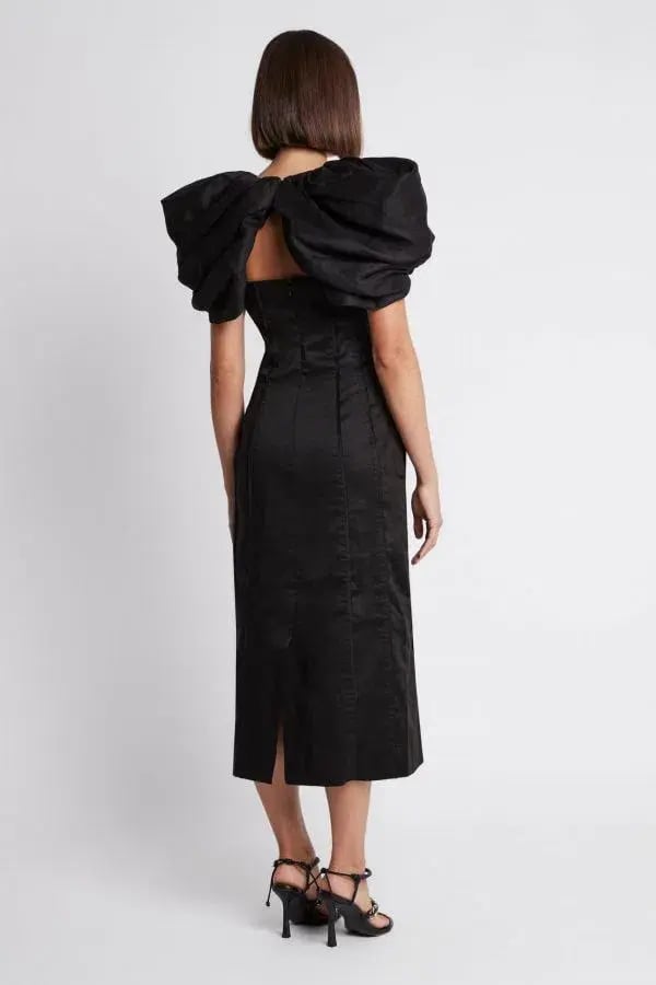 Aje Admiral Butterfly Black Dress Size 8 photo 2