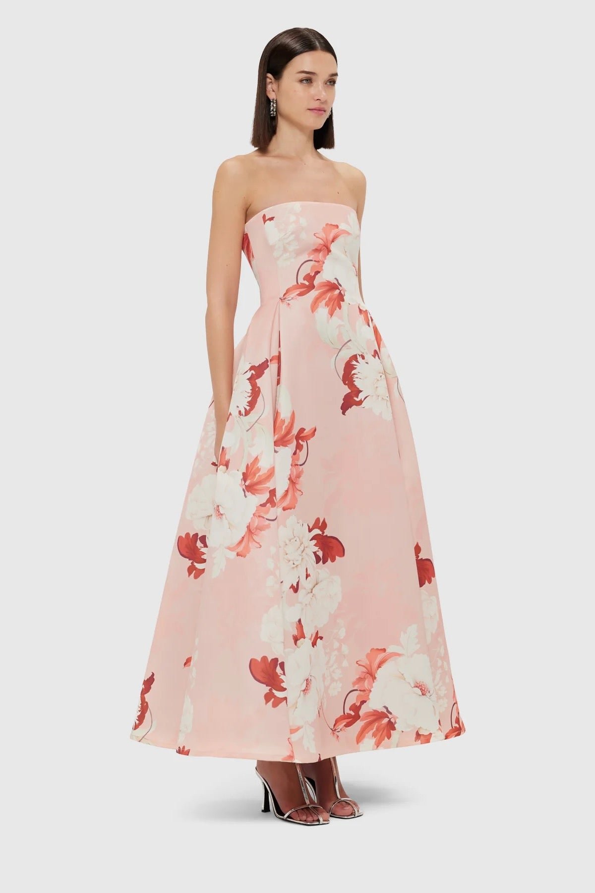 LEO LIN NORA BUSTIER MAXI DRESS - PEONY PRINT photo 5