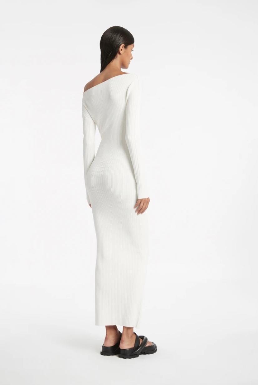 Sir the Label Kelvin Dress Midi White Size 1 | AU 8 photo 3