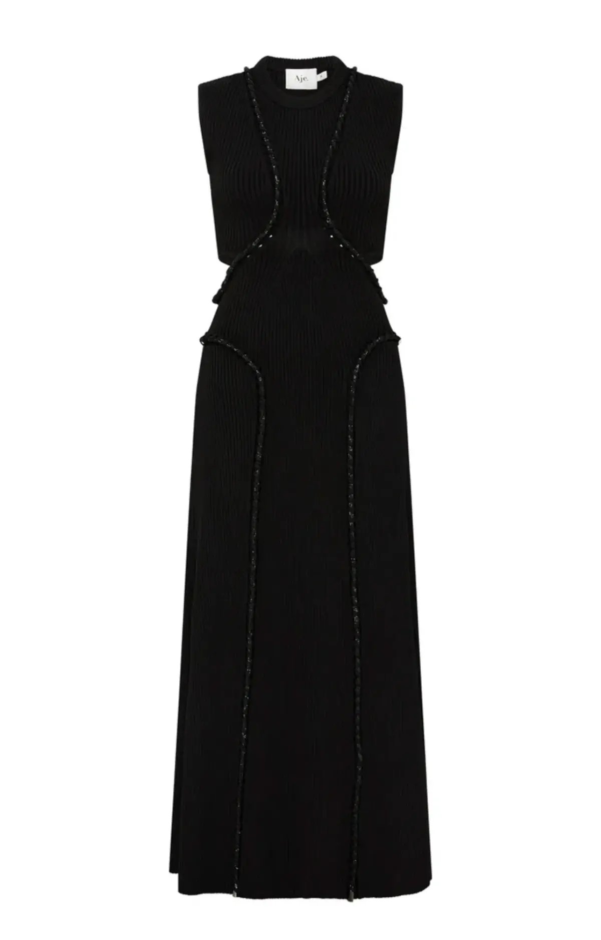AJE Arp Cut Out Midi Dress Black Size S / Au 8 photo 5