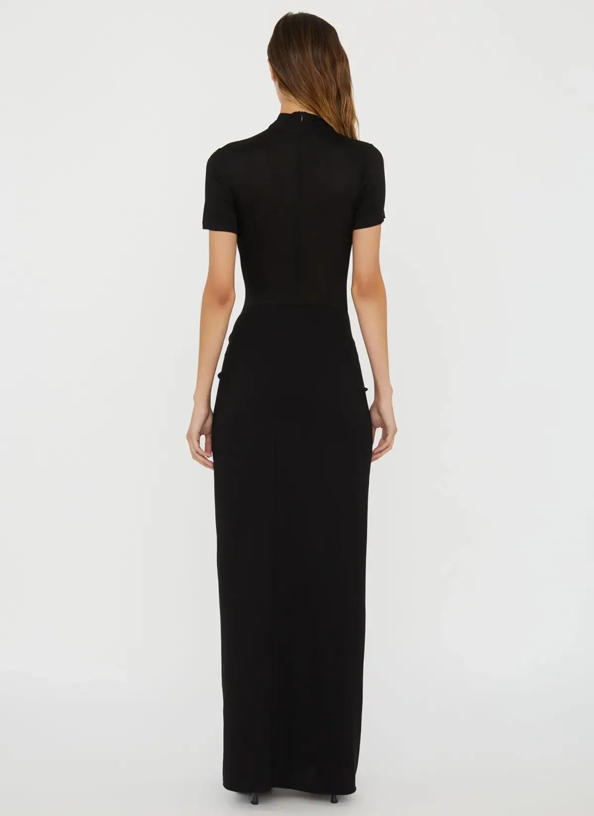 Christopher Esber Fusion Ruched Tee Gown Black Size 8 photo 2