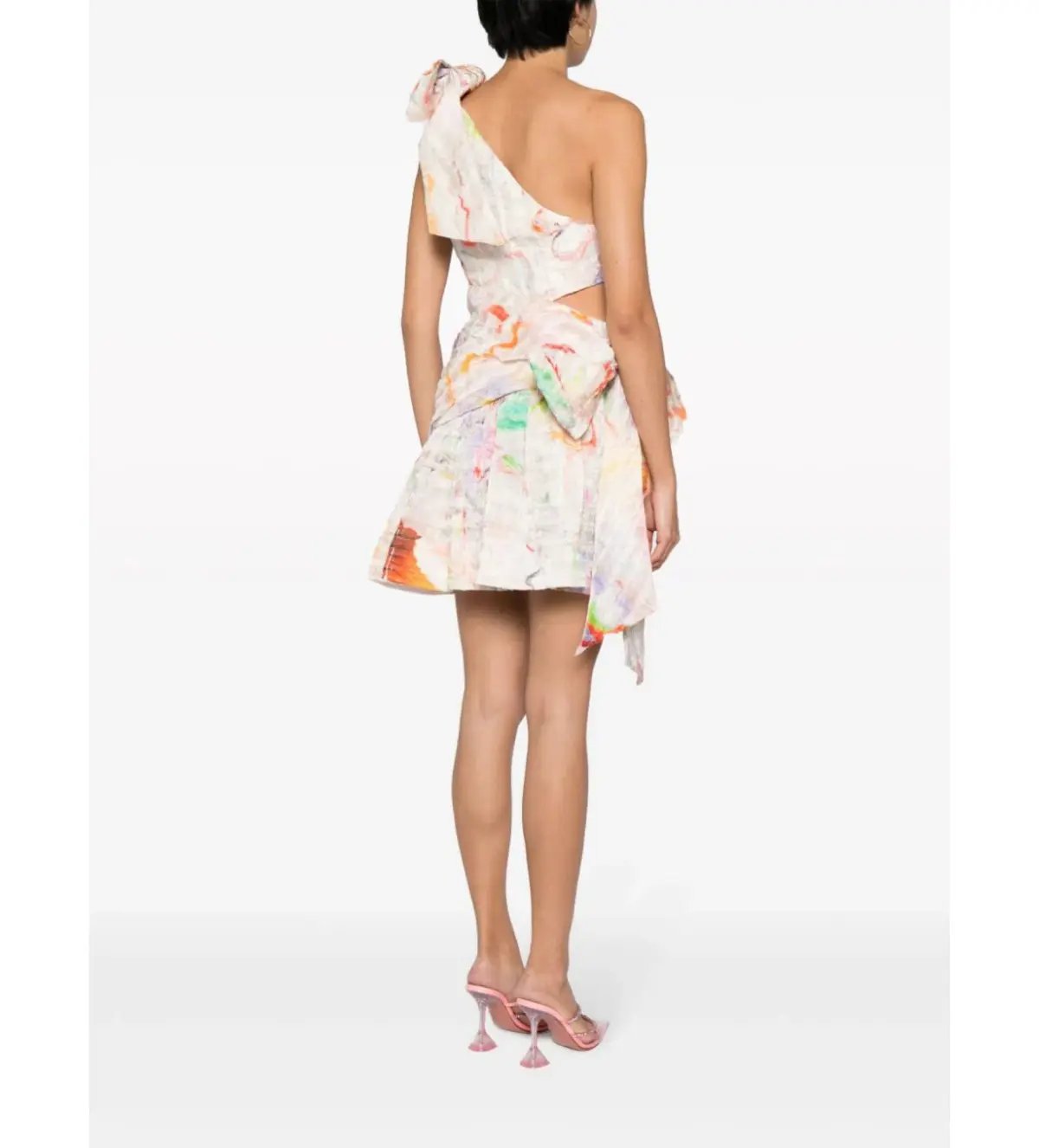 Alemais X Jedda Culley Daisy One Shoulder Mini Dress Print Size 8 photo 3