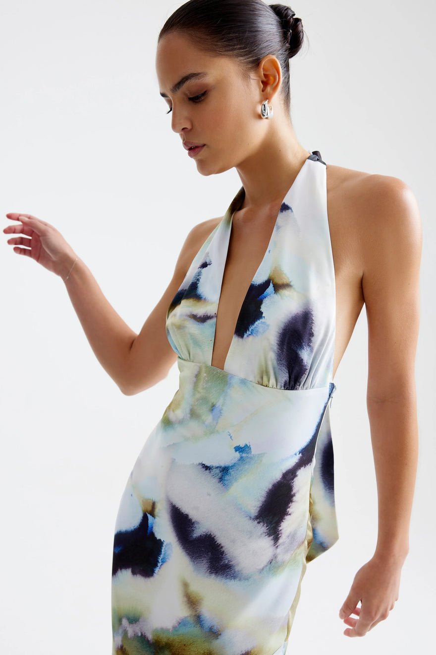 Lexi Novia Dress - Blue Mineral Print photo 2
