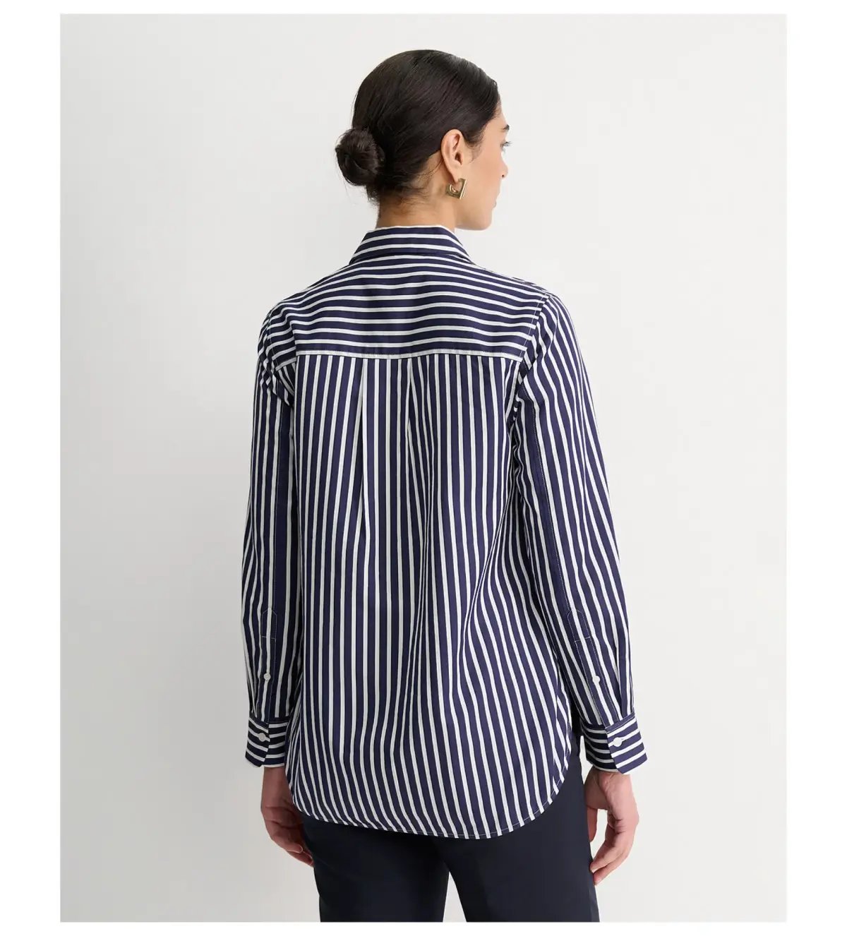 Sportscraft Hannah Cotton Silk Shirt Stripe Size AU 10 photo 3