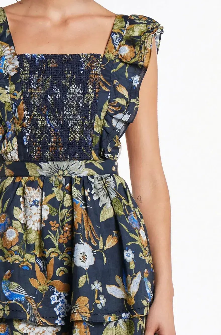 Sir The Label Diana Ruffle Mini Dress Floral Size 1 / AU 8 photo 2