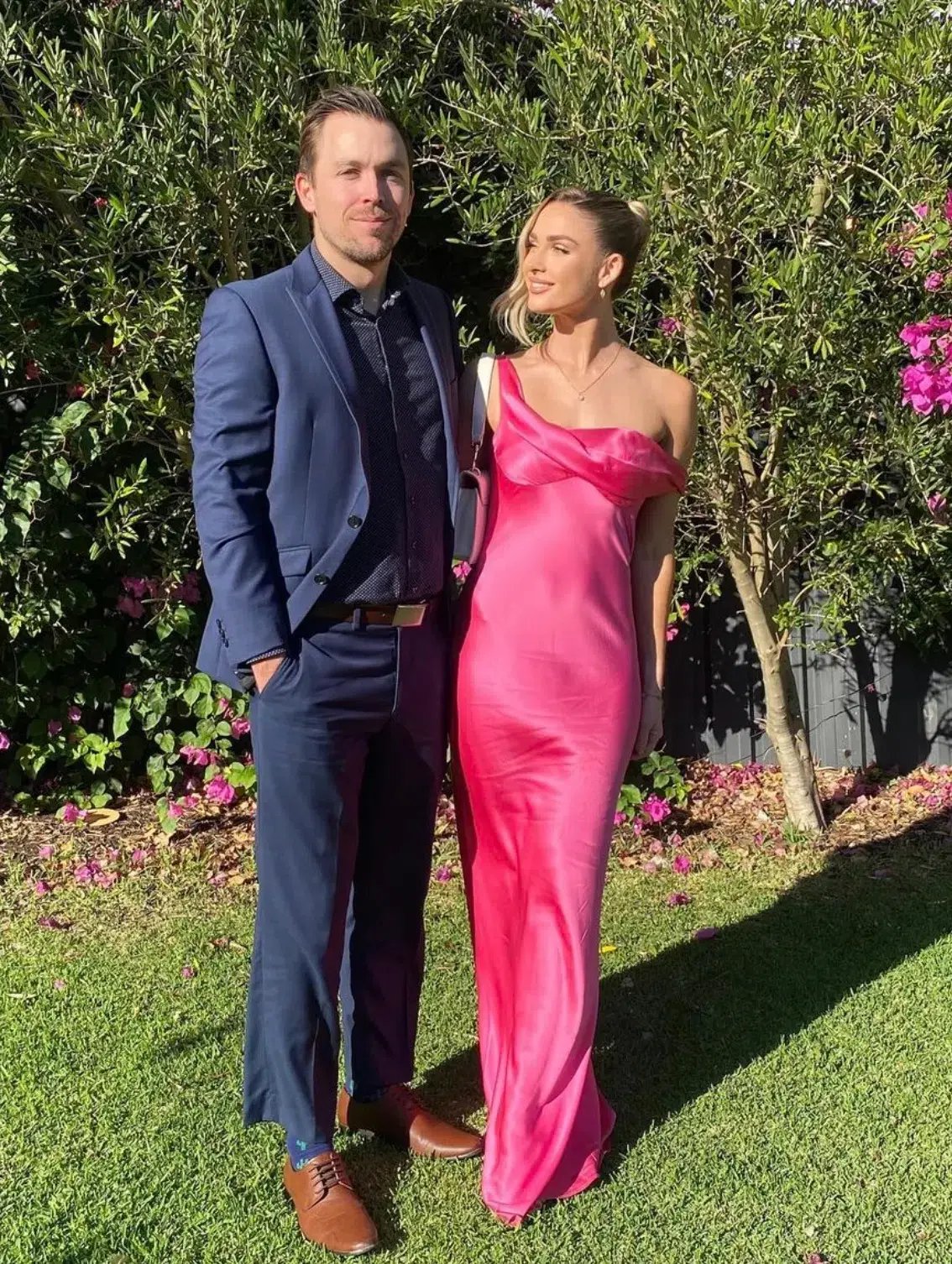 Natalie Rolt Monika Gown Neon Pink Size 8 photo 4