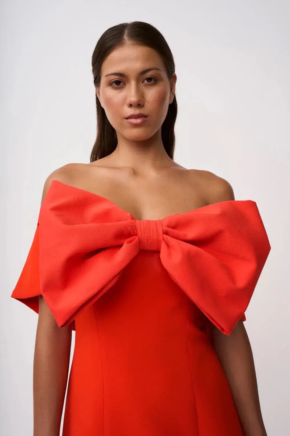By Johnny Molly Bow Dress Red Size 8 photo 2