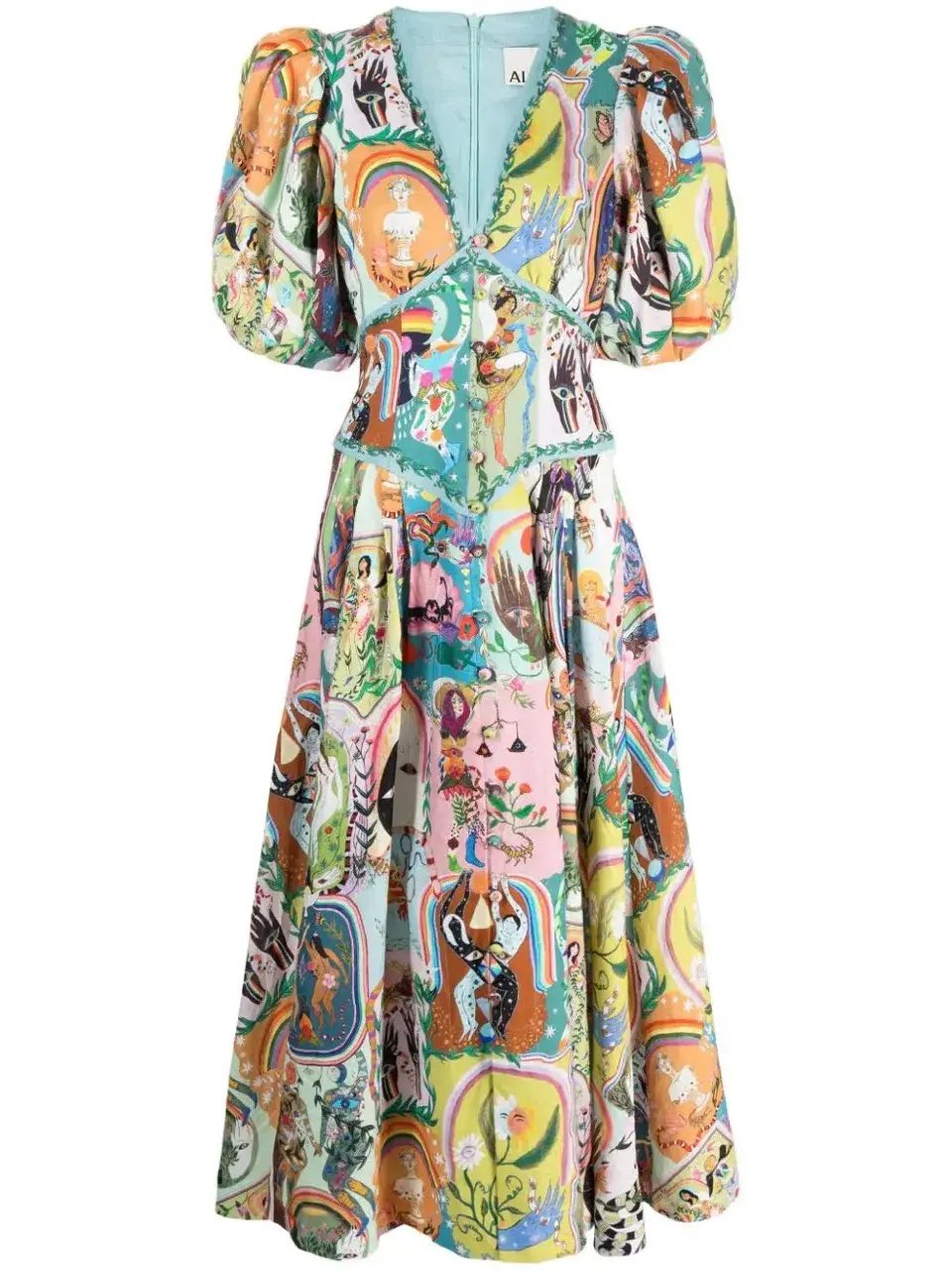 Alemais Evergreen Midi Dress Multi Size 8 photo 26