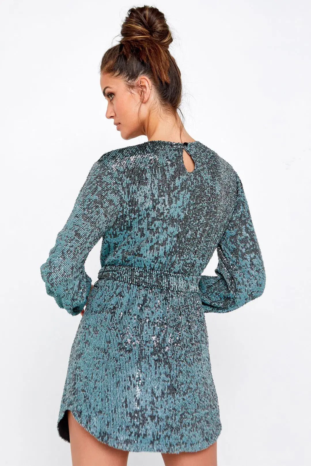 Mossman The Night Fever Tie Dress Sequin Size 8 photo 3