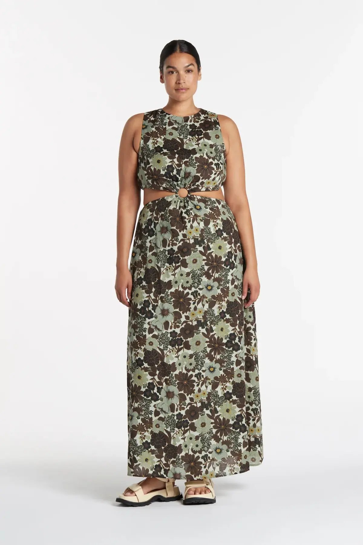 Sir the Label Constantine Cut Out Midi Dress Floral Size AU 8 / US 1 photo 4