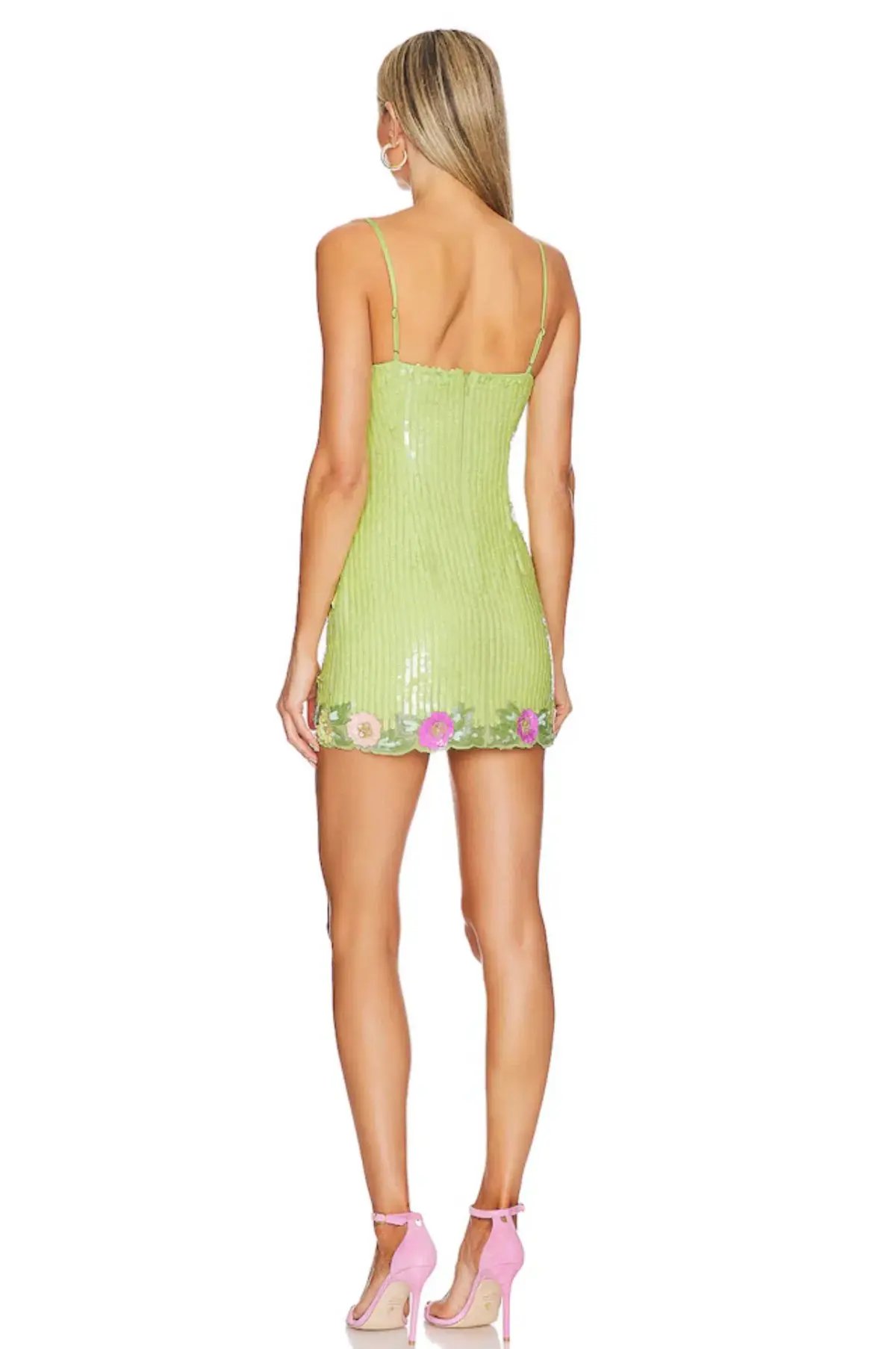 Majorelle Cal Embellished Mini Dress Lime Green photo 2