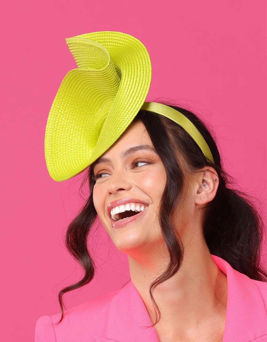 Morgan & Taylor Alexia Fascinator, Lime Green photo 3