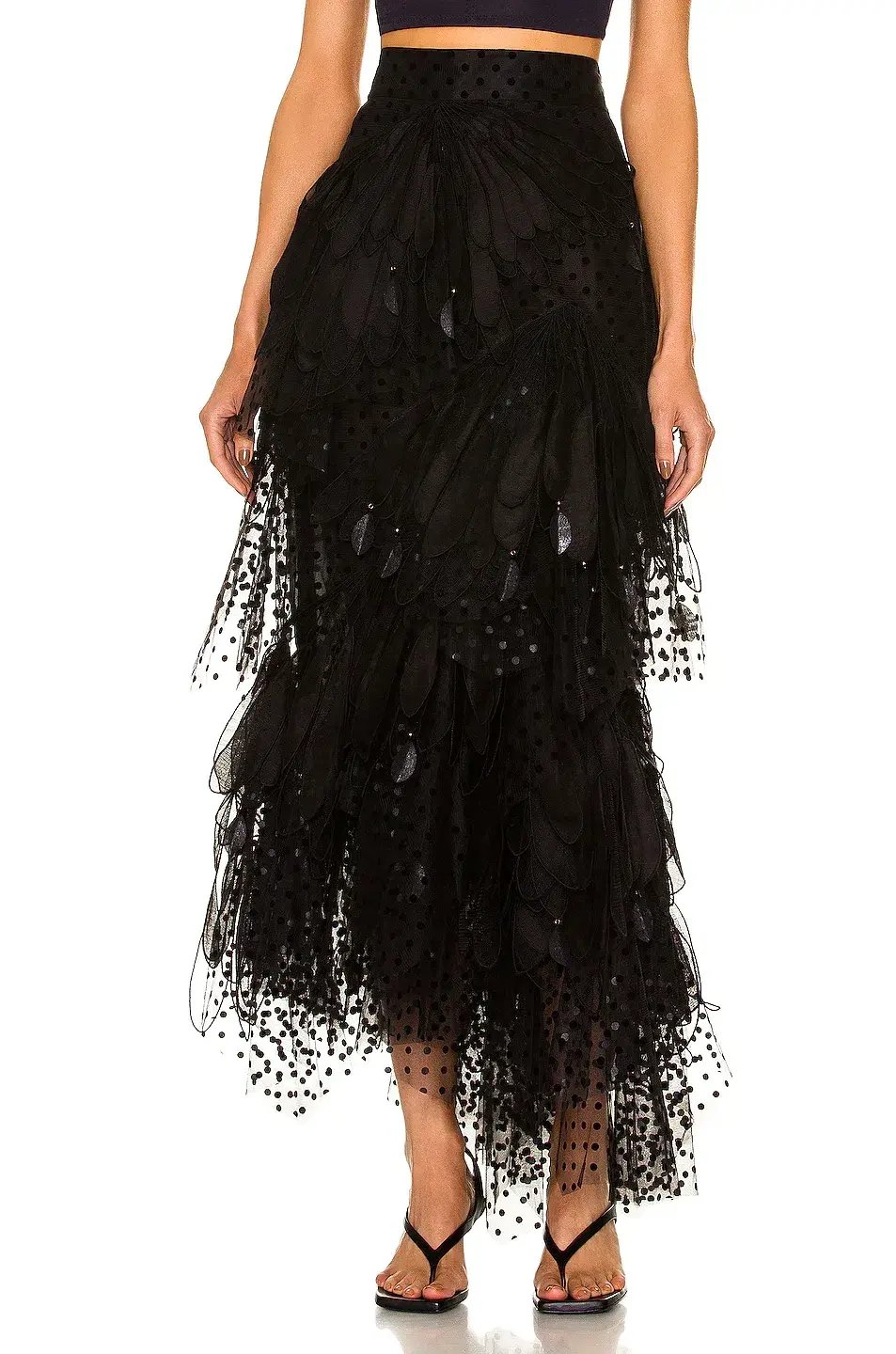 Zimmermann Rhythmic Embroidery Skirt Black Size 0/AU 8 photo 2