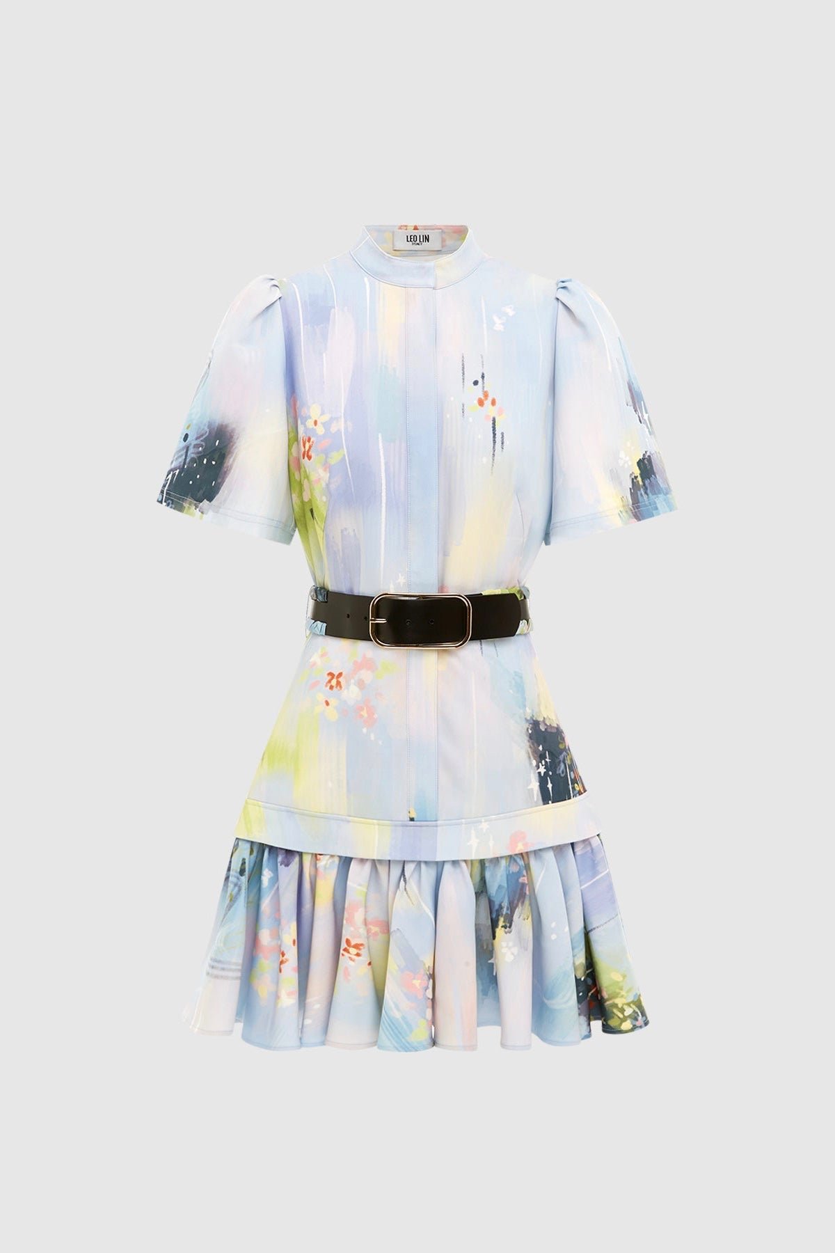 LEO LIN BEATRICE SHORT SLEEVE MINI DRESS - WILLOW PRINT photo 4
