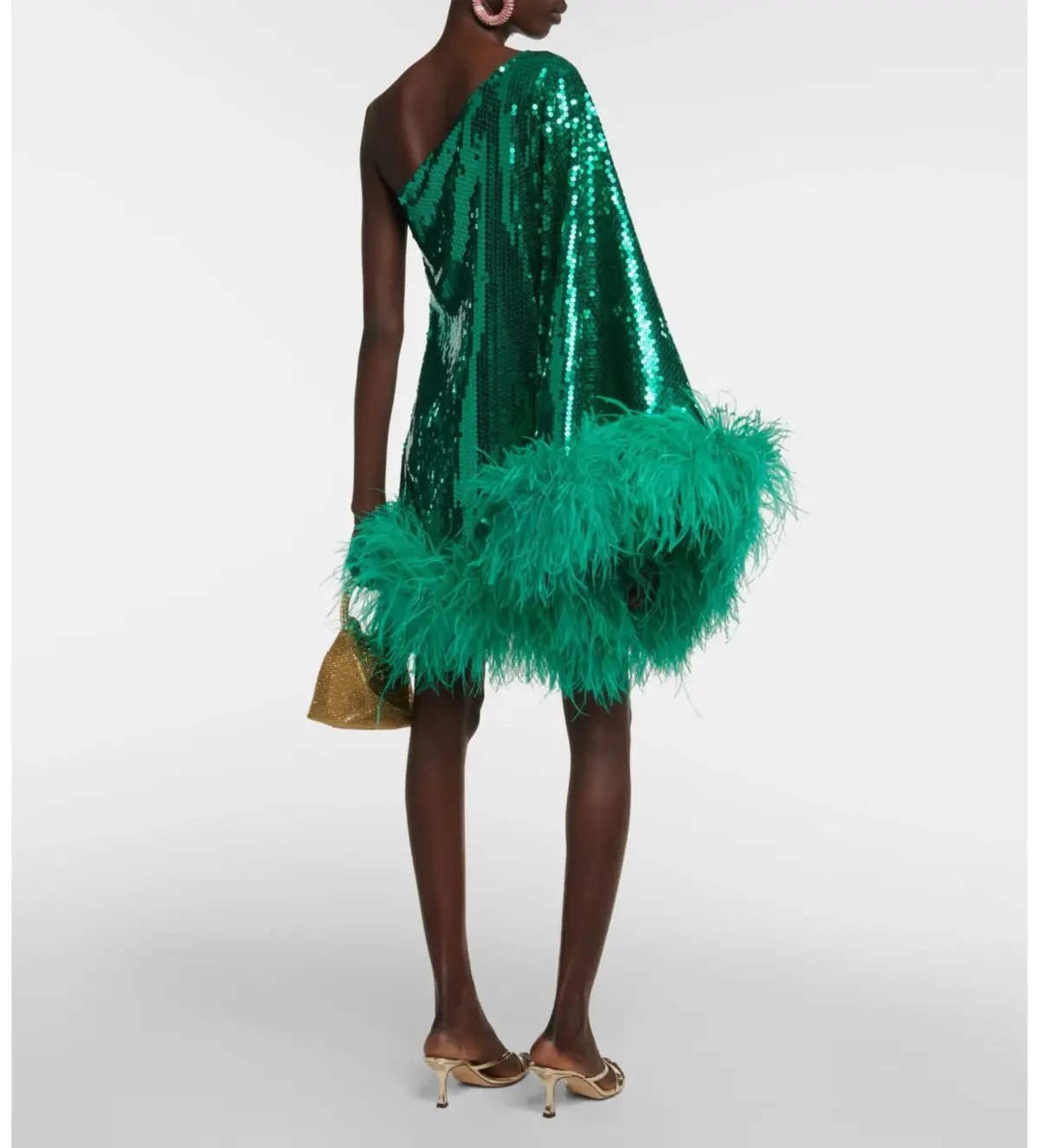 Taller Marmo Piccolo Disco Ubud Sequined Mini Dress Green Size 8 photo 3