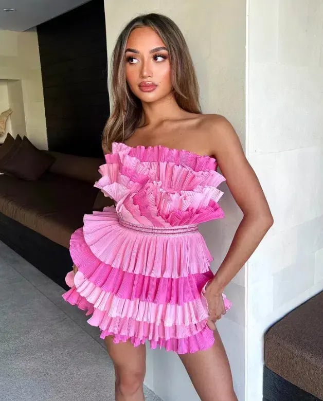 Eliya the Label Josephine Mini Dress in Pink Size M / AU 10 photo 3