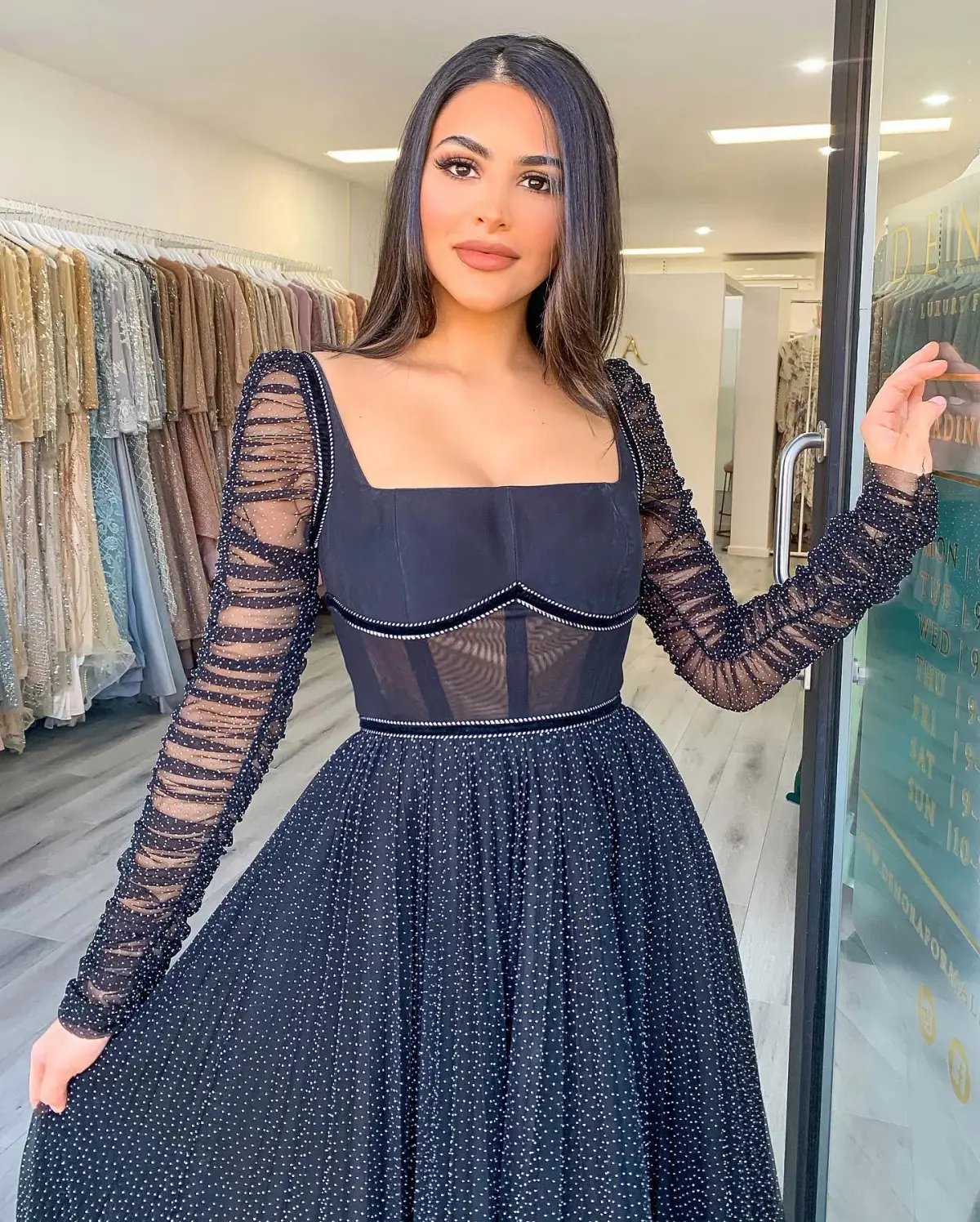 Rachel Gilbert Orlando Gown Black Print Size 8 photo 2