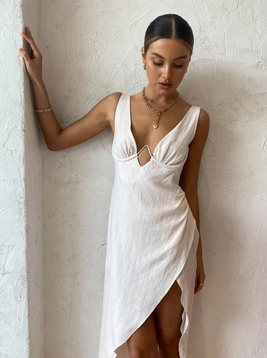 Rumer the Label Luella Maxi Dress in Ballet Beige Size AU 14 photo 4