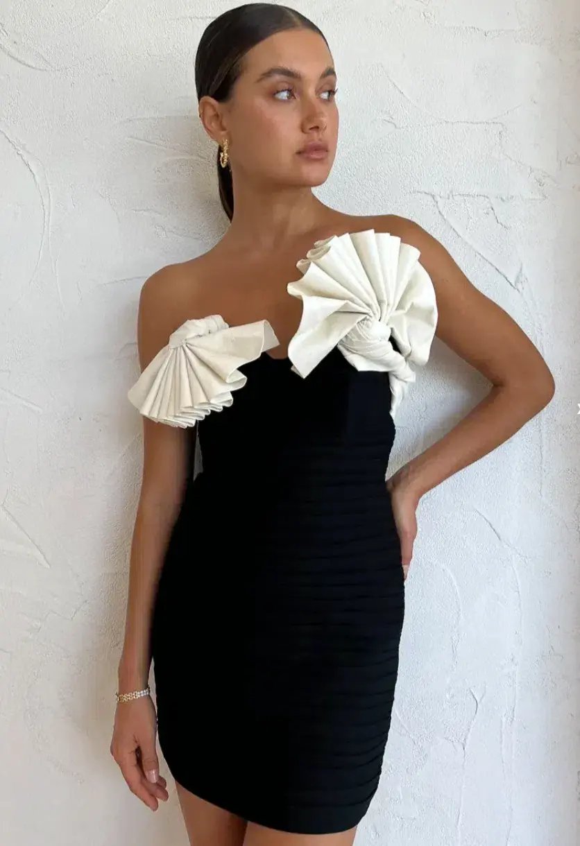 Rachel Gilbert Lavina Mini Dress Black Size 0 / AU 6 photo 3