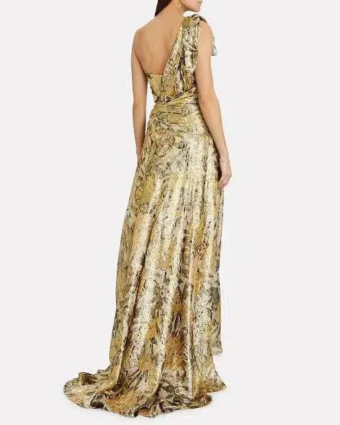 Dundas Gold Lame Gown Gold AU Size 6 photo 2