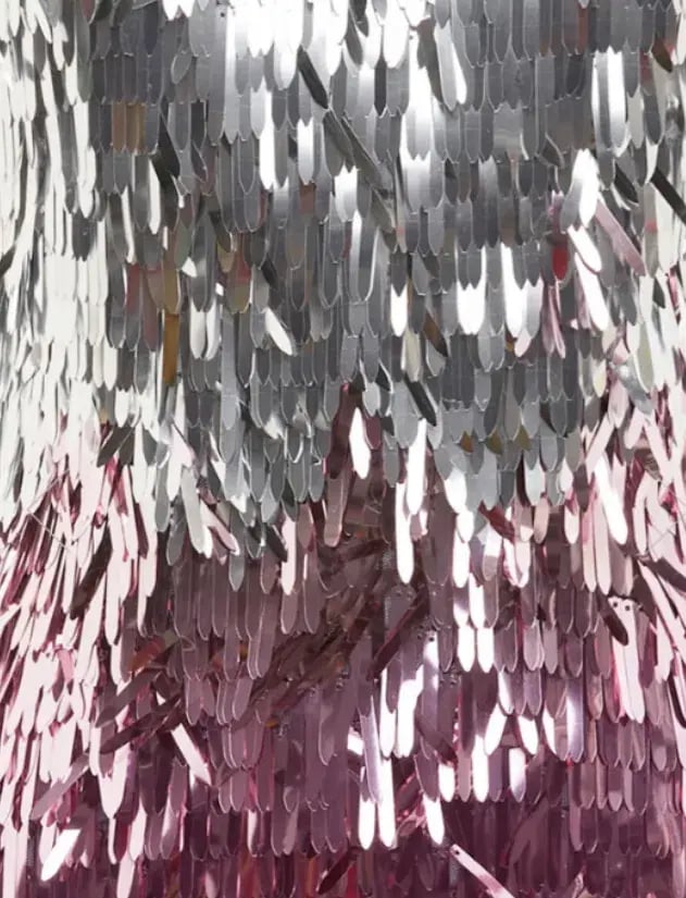 Leo Lin Taylor Sequin Maxi Dress Metallic Pink and Silver Size AU 10 photo 3