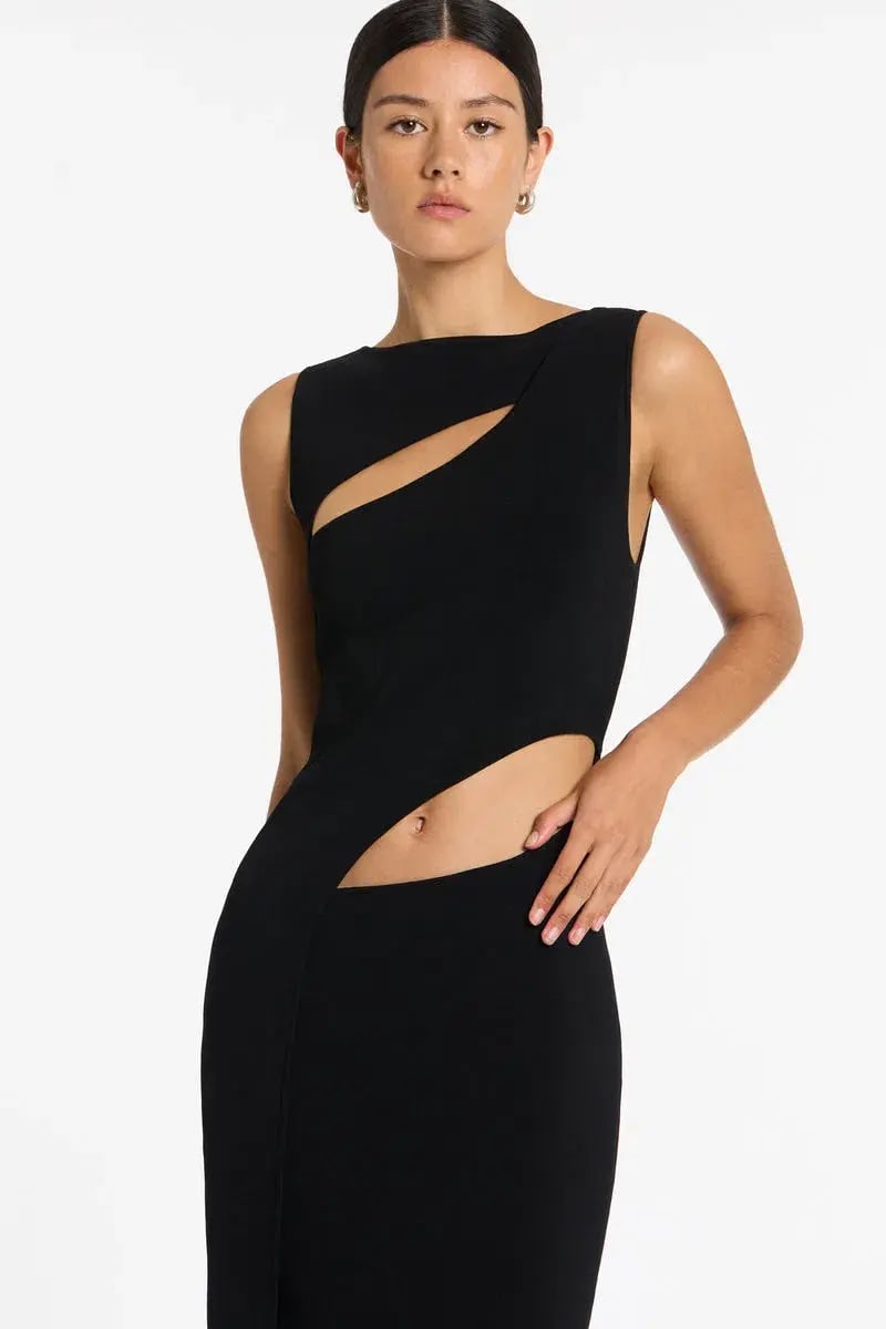 Sir The Label Nadja Cut Out Maxi Dress Black Size 6 photo 2