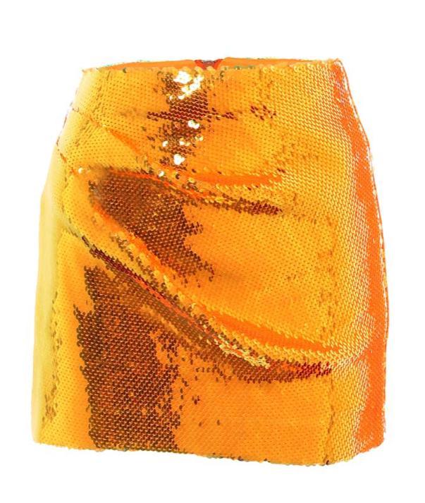 Alex Perry Riley High Rise Sequined Miniskirt Orange Size 8 photo 4