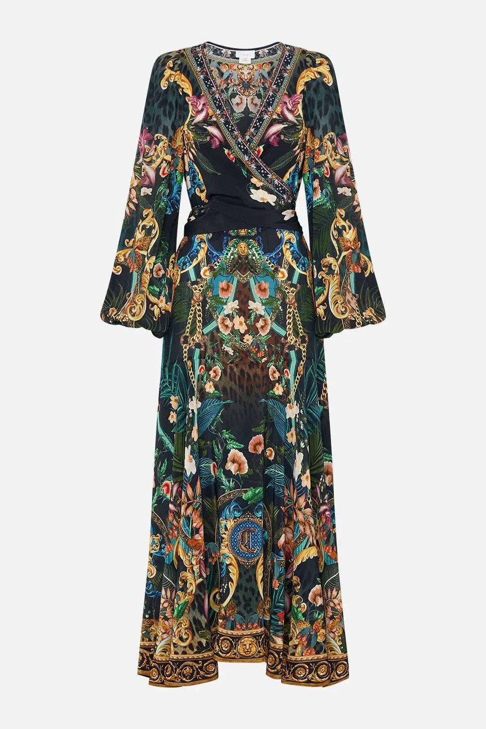 Camilla Fearless Felis Wrap Tie Dress with Blouson Sleeve Print Size M / AU 12 photo 3