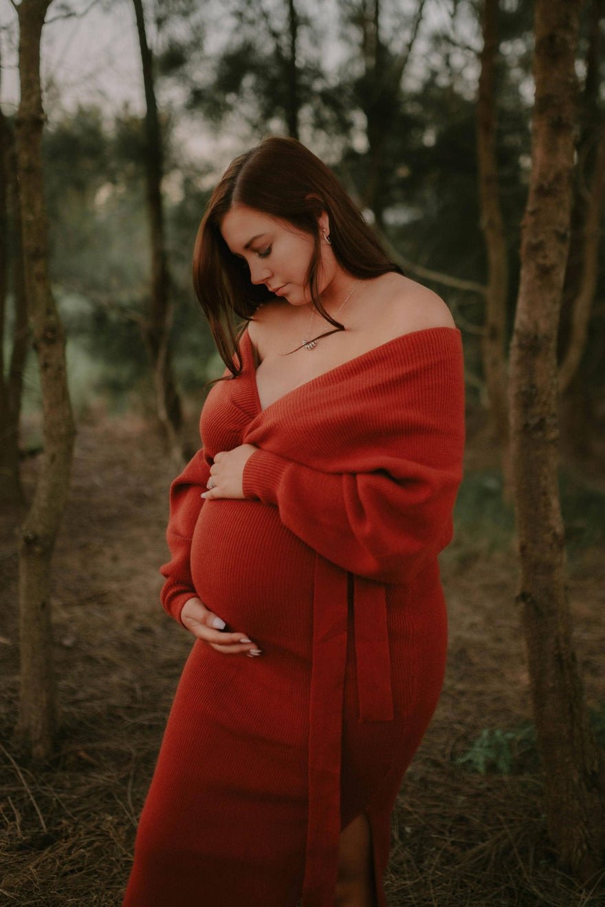 Petal and Pup Bambina Knit Midi Dress - Rust photo 2