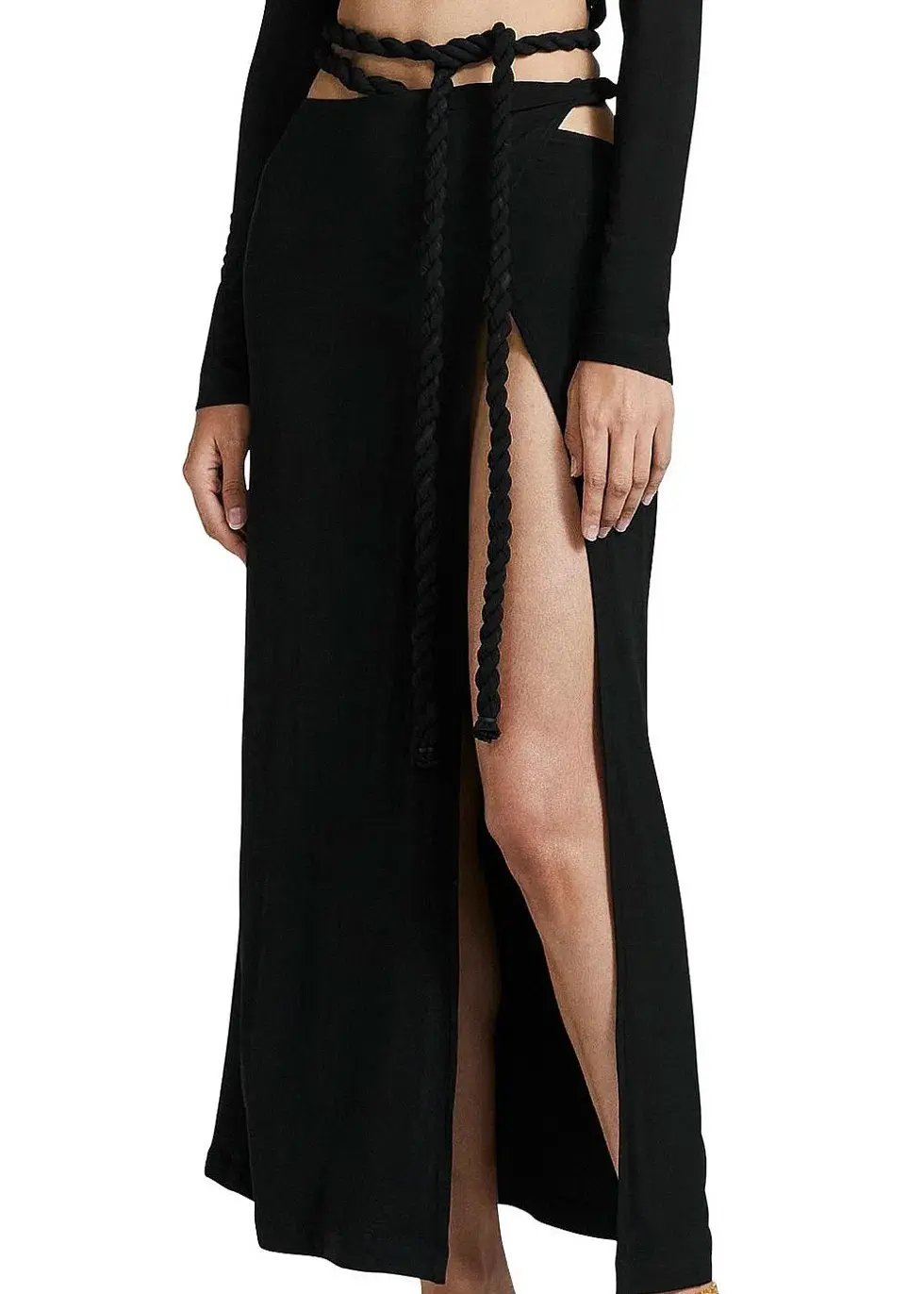Dion Lee Rope Wrap Top & Skirt Set Black Size 6 photo 3