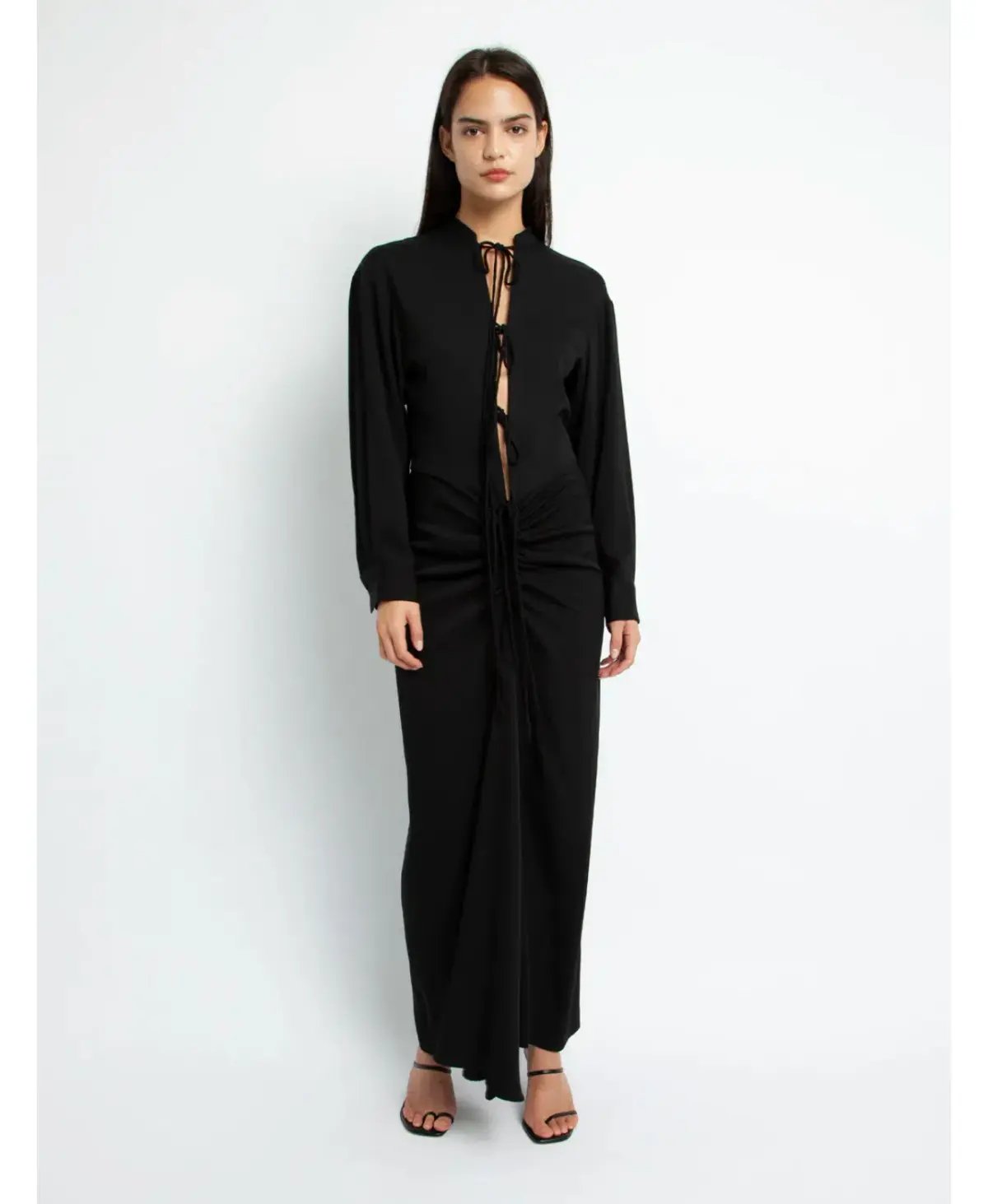 Christopher Esber Bertoia Long Sleeve Dress Black Size 8 photo 3