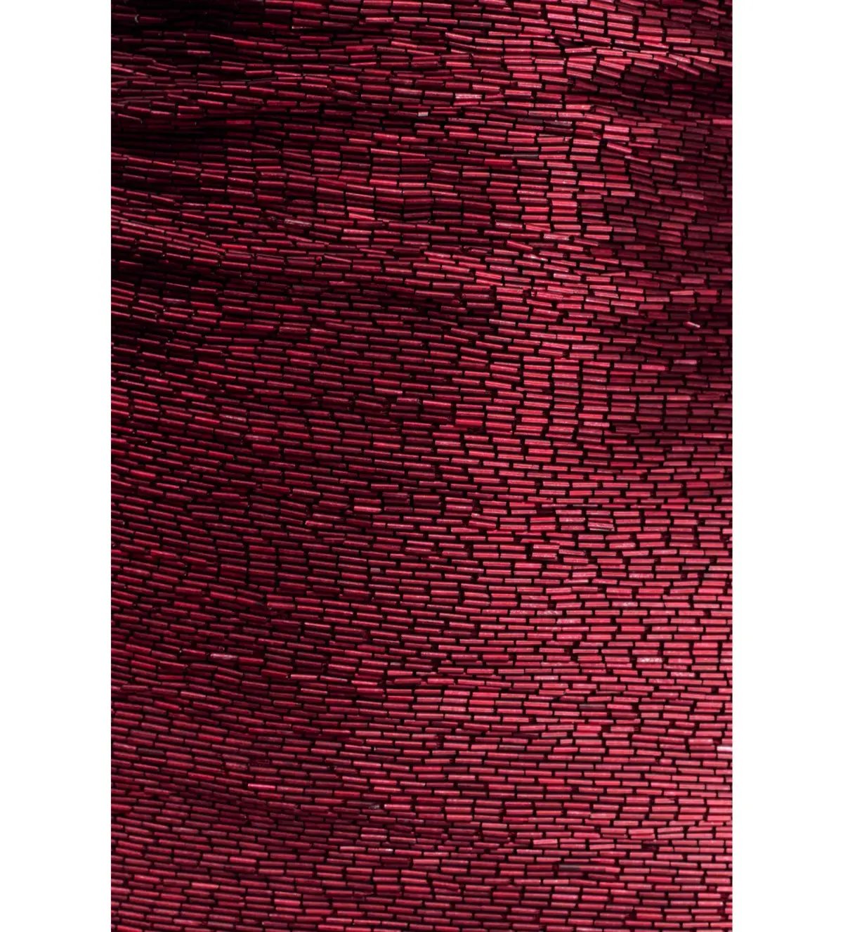 Meshk Nylah Beaded Halter Mini Dress Burgundy Size 6 photo 4