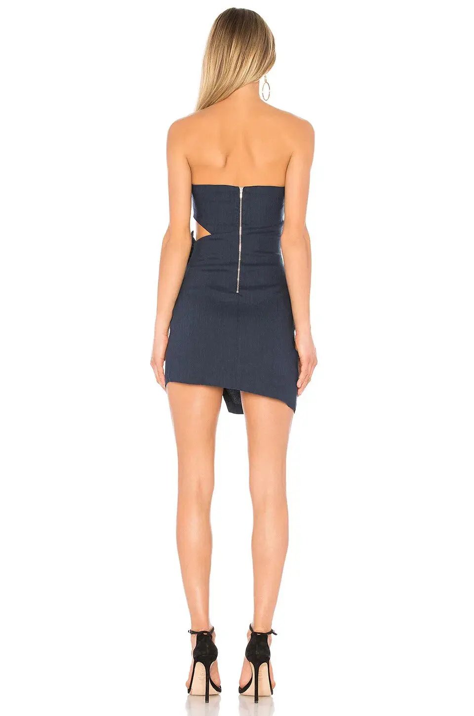Bec & Bridge Frivolous Cutout Bandeau Mini Dress French Navy Size 8 photo 3