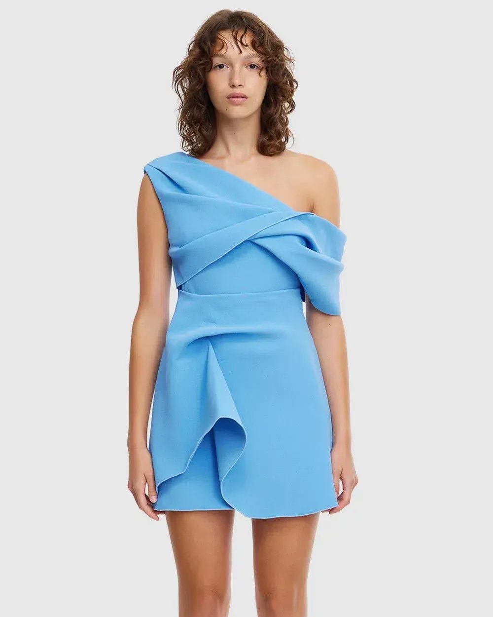 Acler Ashford Mini Dress Capri Blue Size AU 10 photo 4