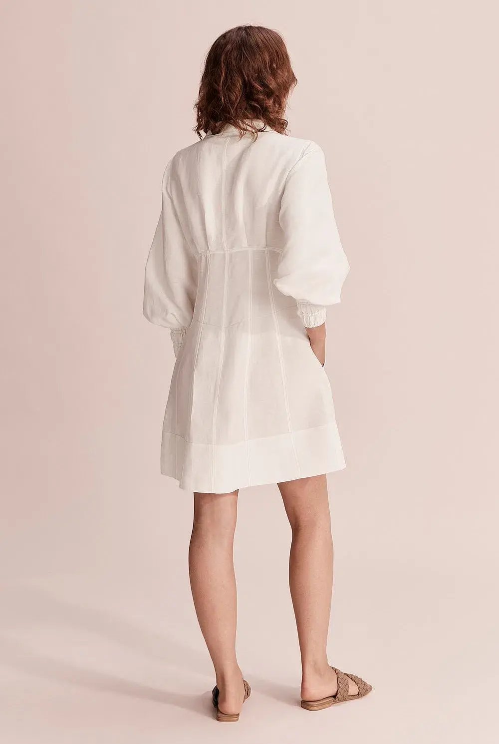 Country Road Button Through Mini Dress White Size 6 photo 3