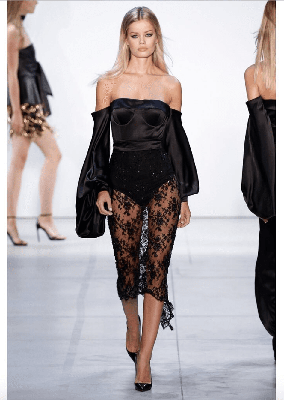 Misha Cleo Midi Dress Black Size 8 photo 3