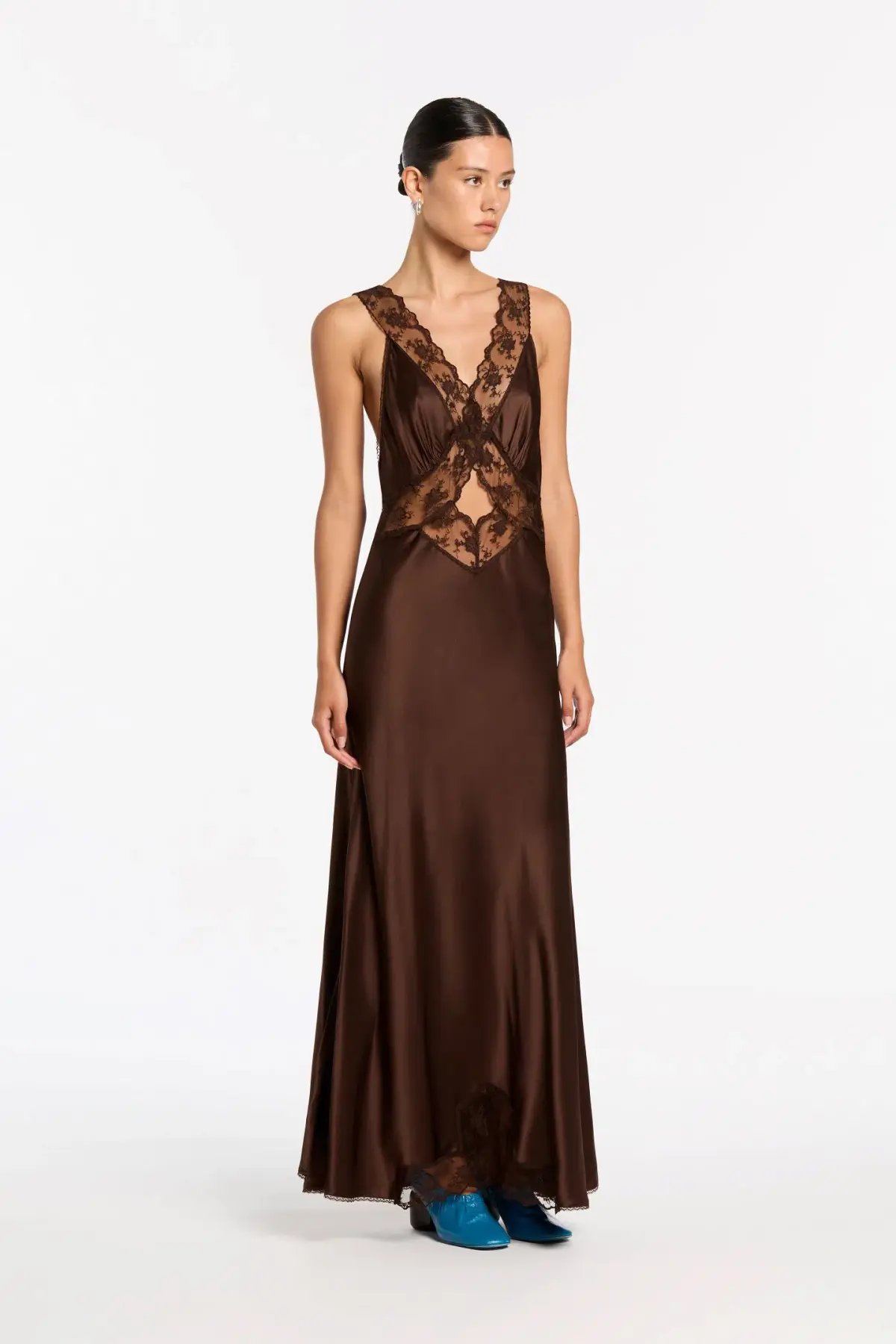 Sir the Label Aries Cut Out Gown Chocolate Size 8 photo 3