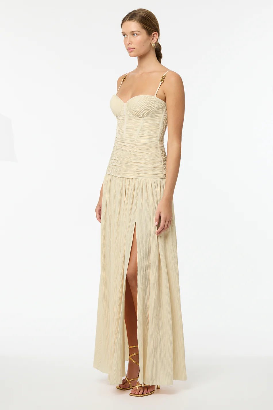 MANNING CARTELL DOUBLE TIME PLEAT DRESS - NOUGAT photo 3